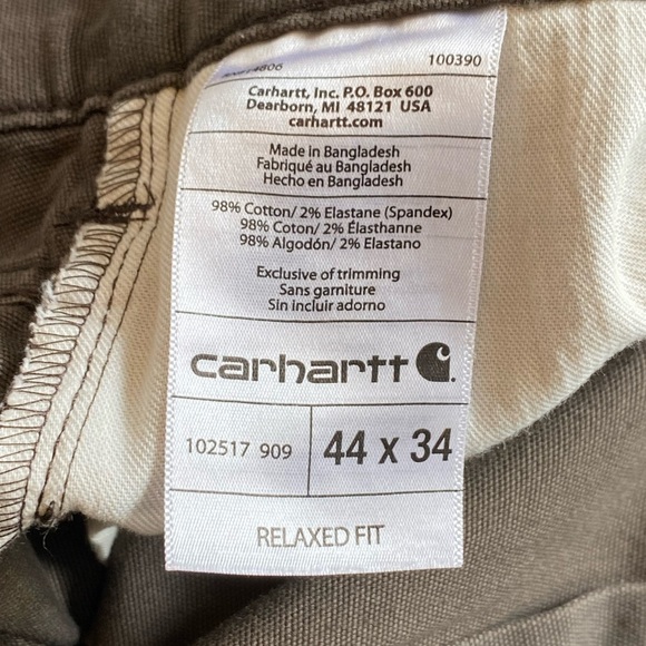 Carhartt Men's Rugged Flex Rigby 5-Pocket Pants Size 44 x 34 New green gray - Picture 8 of 9